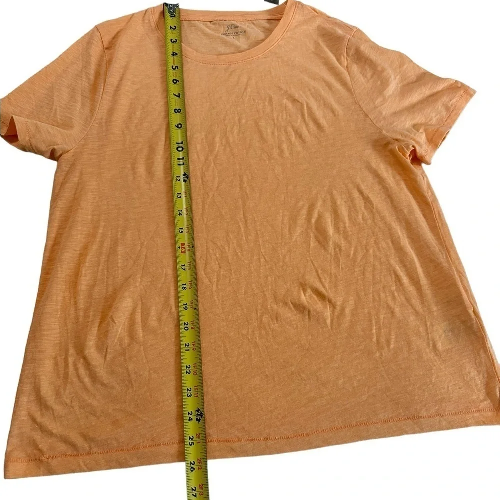 J. Crew 100% Cotton Peach Orange Short Sleeve Tee Size L - Picture 7 of 17